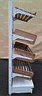 Торгові хлібні стелажі «Модерн» 190х95 см., кремові, на 4 лотки, Б/у, фото 4