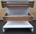 Торгові хлібні стелажі «Модерн» 190х95 см., кремові, на 4 лотки, Б/у, фото 10