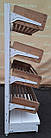Торгові хлібні стелажі «Модерн» 190х95 см., на 4 лотки, кремові, Б/у, фото 4