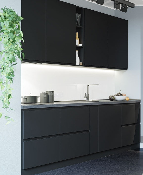 Кухня Інтерно (Interno) чорна 2,6 м (Віп-Мастер), фото 1