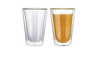 Набор 2 стеклянных стакана-чашки с двойными стенками 360 мл (EB-19515)