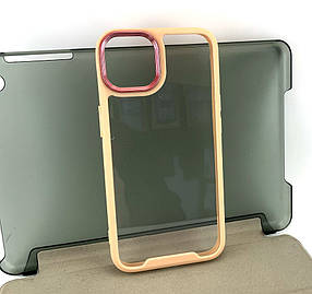 Чохол на iPhone 13 накладка бампер JQF Evoclear Avantis Pro силікон пластік бежевий