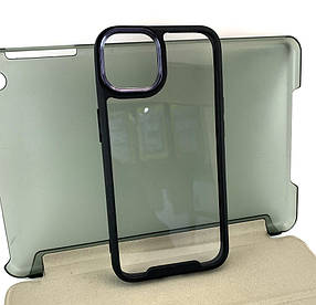 Чохол на iPhone 13 накладка бампер JQF Evoclear Avantis Pro силікон пластік чорний