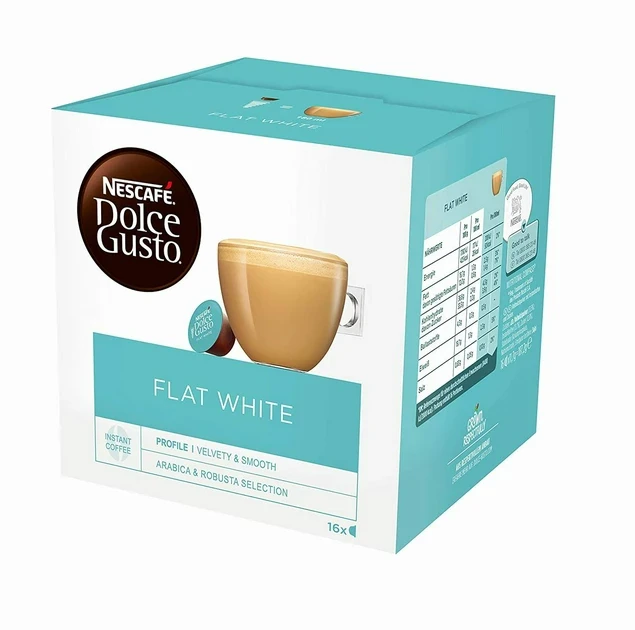 Кава в капсулах Nescafe Dolce Gusto Flat White 16 шт з молоком Нескафе Дольче Густо Флет Вайт