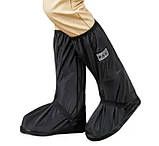 Бахили дощові чорні прогумовані для мото, вело, скутера. Розмір L (довжина підошви 30 см), фото 5