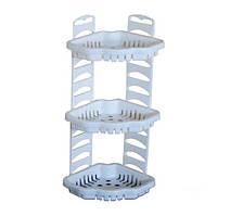 Полиця настінна Роса (колір-білий, бірюзовий) Efe plastics 21х21х59см