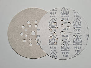 Шліфувальне коло Klingspor PS33 CK - диск (для жирафи) D225 мм  P100 GLS55 (19 отворів) для шліфування деревини, шпаклівки, фарби