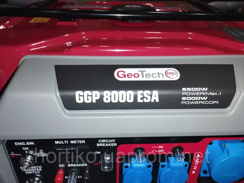 Генератор Бензиновий GeoTech PRO 8000 ESA. 6квт