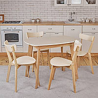 Комплект кухонной мебели Onto Винцензо 100 бежевый стол + 4 Стула Вито