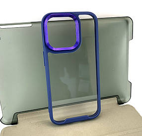 Чохол на iPhone 13 накладка бампер JQF Evoclear Avantis Pro силікон пластік синій