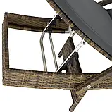 Лежак із ротангу алюмінієвий Ocean, фото 7