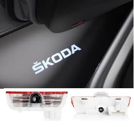 Штатна підсвітка дверей з логотипом Skoda SuperB (09-18)