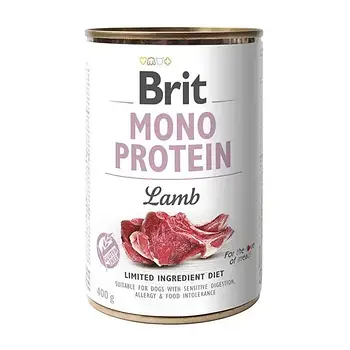 Вологий корм для собак Brit Mono Protein Lamb 400 г (ягня)