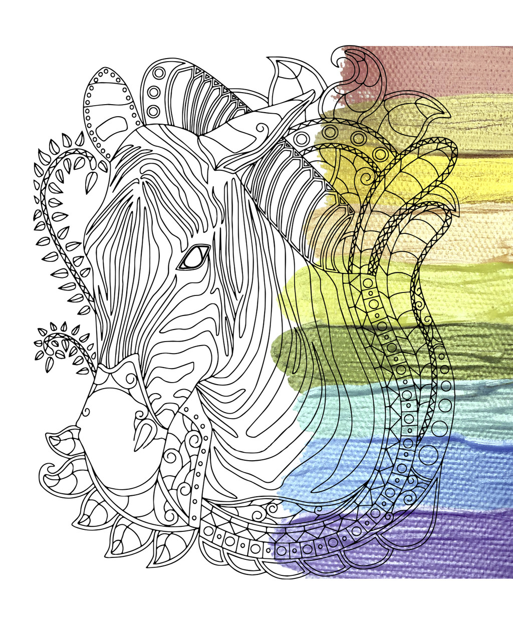 Картина антистрес Riviera Blanca Зебра 40x50 см (RB-0579), фото 1