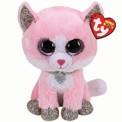Дитяча іграшка м'яка TY Beanie Boo's Рожеве кошеня FIONA 15см, 36366, фото 1