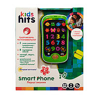 Детский музыкальный телефон Kids Hits Bambi на украинском языке зеленый, KH03-002(Green)