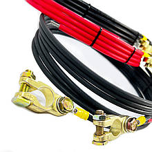 Комплект кабелів із затискачами для АКБ 2м 6мм
