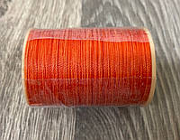 Нитка вощеная для шитья по коже 0,45 мм 060 60м оранжевый цвет Dacron-waxed