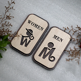 Табличка WC 13х8см