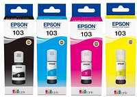 Набор оригинальных чернил Epson №103 для L3100/3150 B/C/M/Y (C13T103XX)