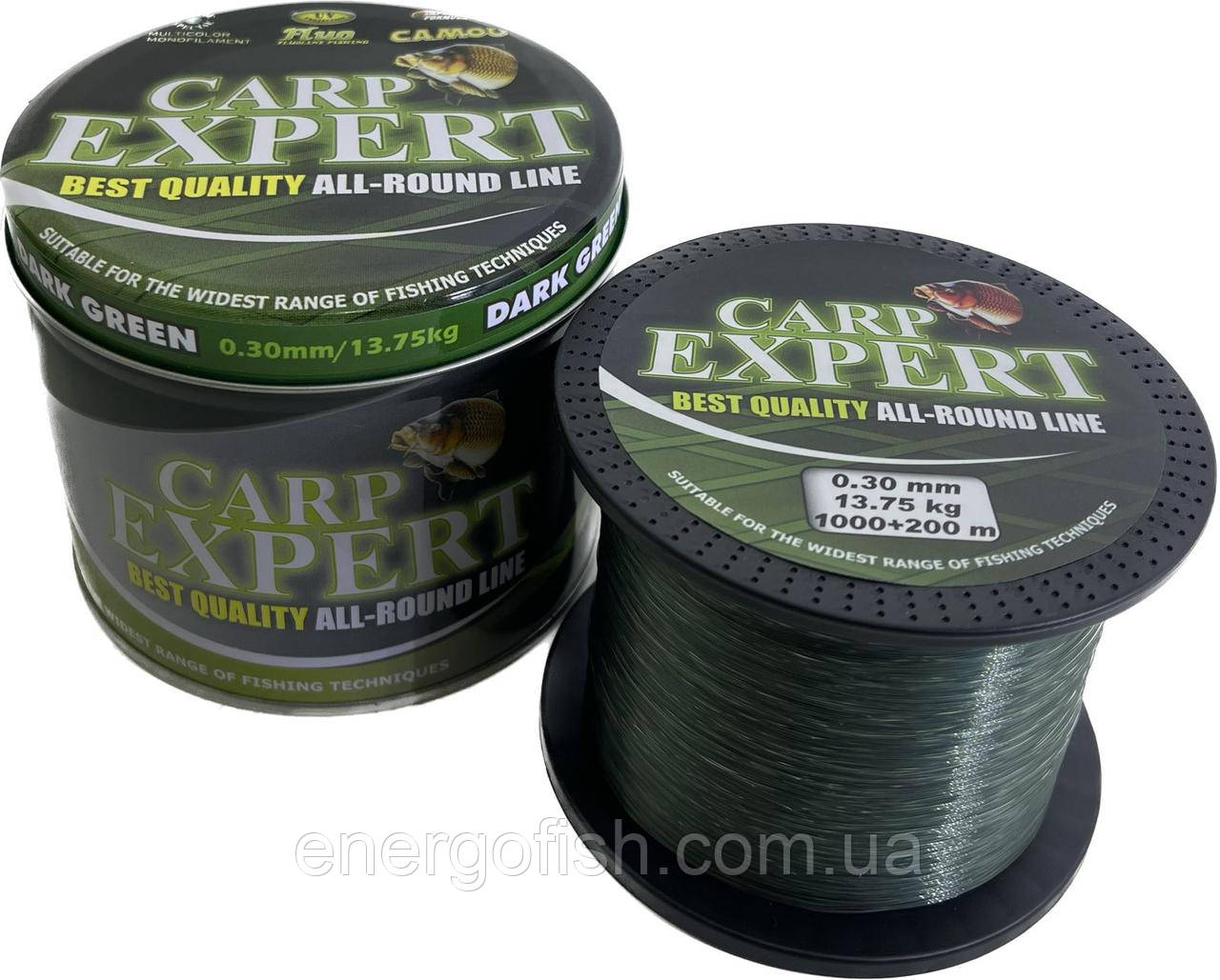 Жилка Carp Expert Dark Green 1200м 0.3мм 13.75кг - фото 3 - id-p50044198