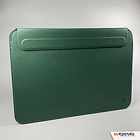 Чехол конверт для MacBook Pro 16.2 A2485 кожаный чехол папка на макбук про темно-зеленый s3o