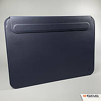 Чехол конверт для MacBook Pro 16.2 A2485 кожаный чехол папка на макбук про темно-синий s3o