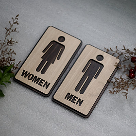 Таблички WC 16x9см