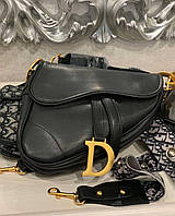 Чорна сумка Christian Dior Saddle Крістіан Діор