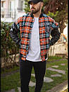 Бомбер чоловічий чорно-помаранчевий в клітину Rocqerx Unisex Clothing Club R, фото 10