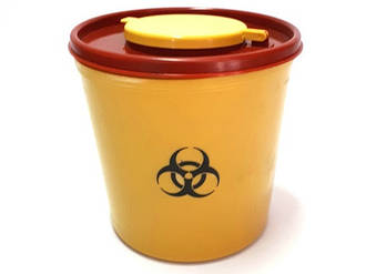 Контейнер для медвідходів (для збору використаних голокосту відпрацьованих шприців) 1,5 л
