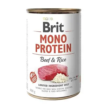 Вологий корм для собак Brit Mono Protein Beef&Rice 400 г (яловичина та рис)