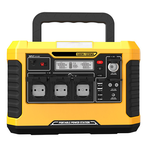 Пopтaтивнa зapяднa cтaнція 1500W/З000W(Max), 220V, 1З28Wh, 22.2V/59.8Ah (З58 800mAh/З.7V) PRO-PS1500B PROTESTER, фото 1