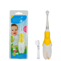 Електрична зубна щітка дитяча Brush-baby BabySonic Pro від 0 до 3 років Yellow