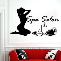 Интерьерная виниловая наклейка SPA salon размер 75х45 см