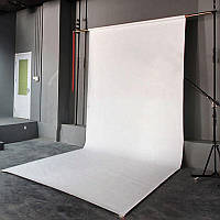 Студийный фон для фото виниловый 2.20 х 3.0 м. белый, матовый