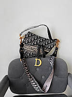 Текстильная сумка Christian Dior Saddle Кристиан Диор
