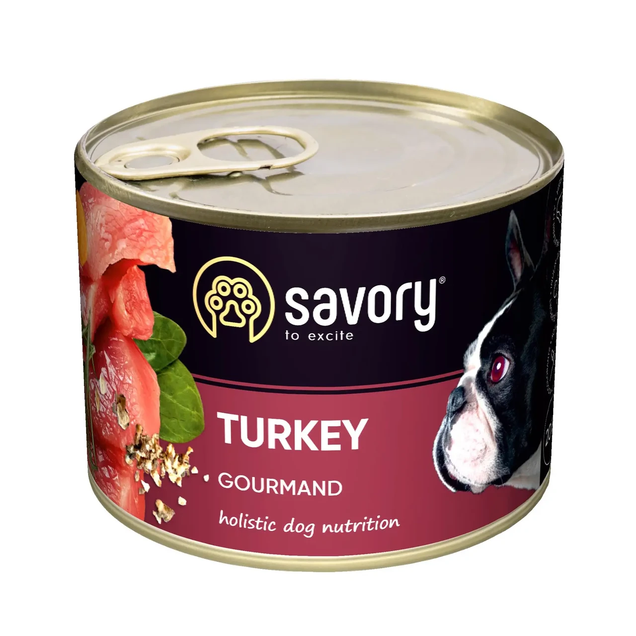 Вологий корм для дорослих собак Savory Dog Gourmand 200 г (індичка)