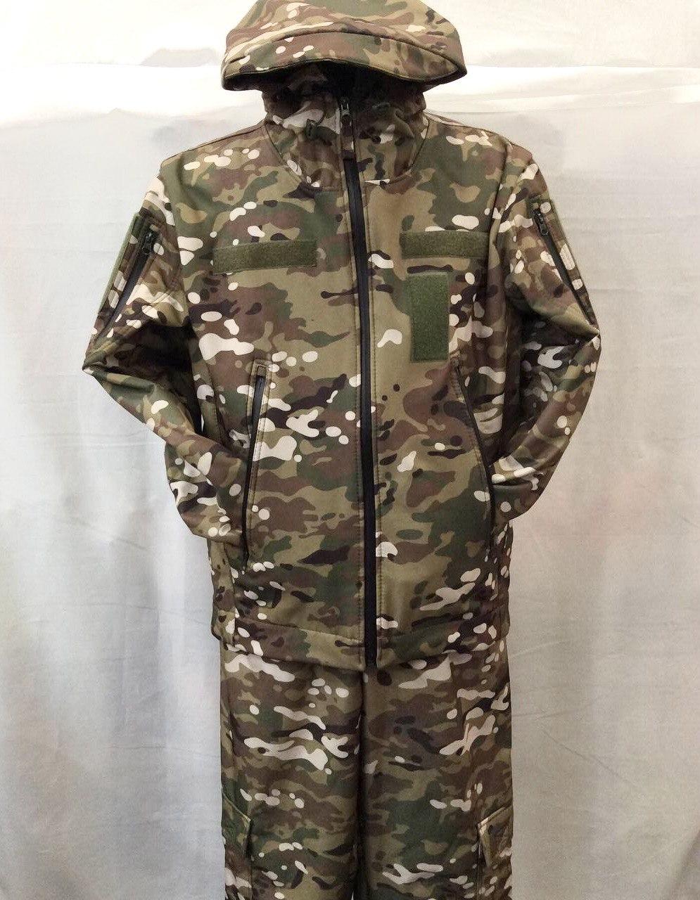 Комплект куртка та штани костюм весна SoftShell. Мультикам. Розмір L.