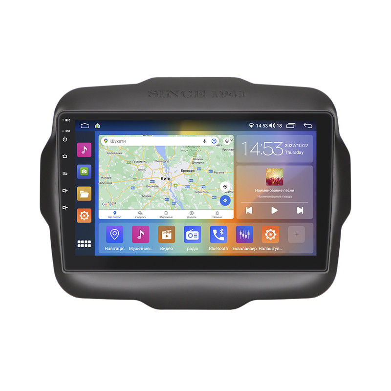 Штатна магнітола Lesko для Jeep Renegade I Рестайлінг 2018-н.в. екран 9" 4/64Gb CarPlay 4G Wi-Fi GPS Prim 6 шт., фото 1