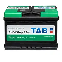 Автомобильный аккумулятор TAB AGM 70Ah 680А R+ EN