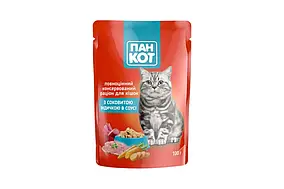 Корм Пан Кот с индейкой соусе для кошек 100г