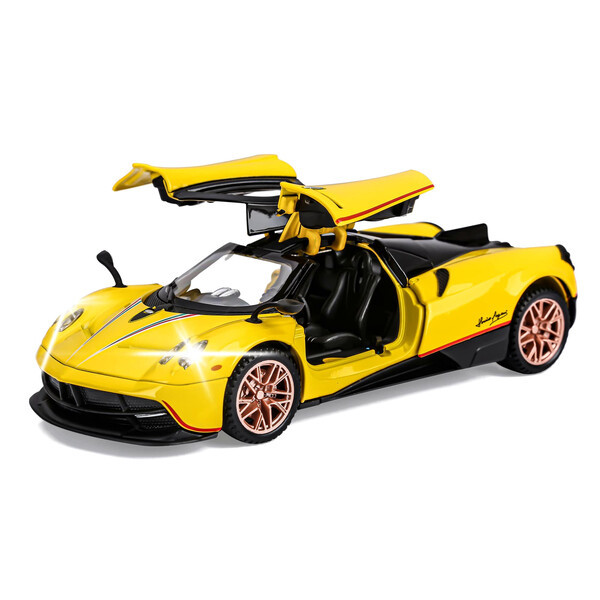 Машинка спортивна Pagani Huayra Dinastia іграшка моделька металева 15 см Жовтий (59934)
