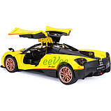 Машинка спортивна Pagani Huayra Dinastia іграшка моделька металева 15 см Жовтий (59934), фото 3