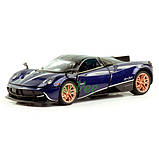 Машинка Pagani Huayra Dinastia іграшка моделька металева 15 см Темно-фіолетовий (60001), фото 7