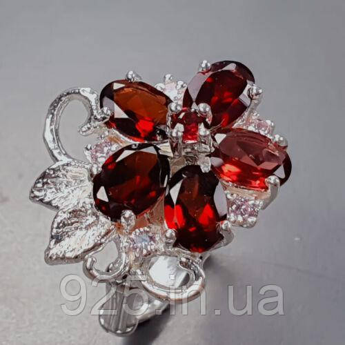 Handmade! Кільце. Натуральний гранат. Срібло 925., фото 1