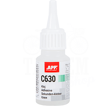 Клей ціаново-акриловий для склеювання гуми, пластмаси та EPDM APP C630, 20 мл