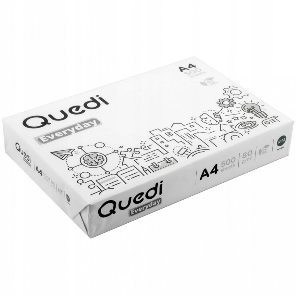 Папір Quedi Everyday 80g/m2, A4, 500 л, class C, білина 146% CIE