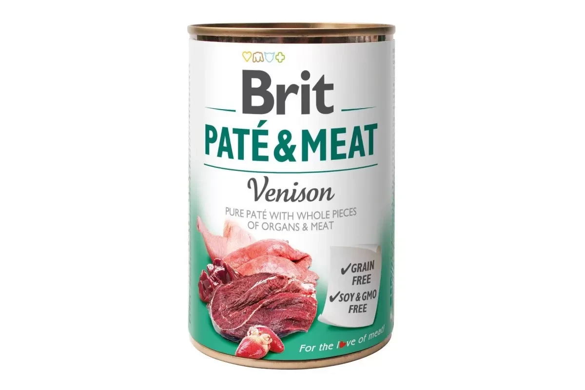 Вологий корм для собак Brit Pate&Meat Dog 400 г (оленіна)