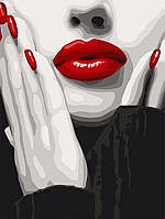 Картина по номерам Красные губы, ArtCraft 30х40 (10371-NN)